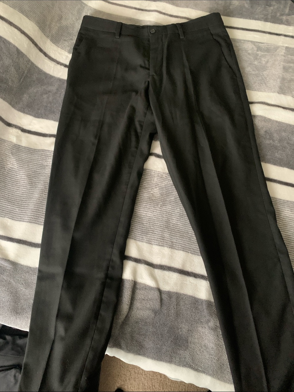 Zara Men's Black Dress Pants - Slim Tailored Fit